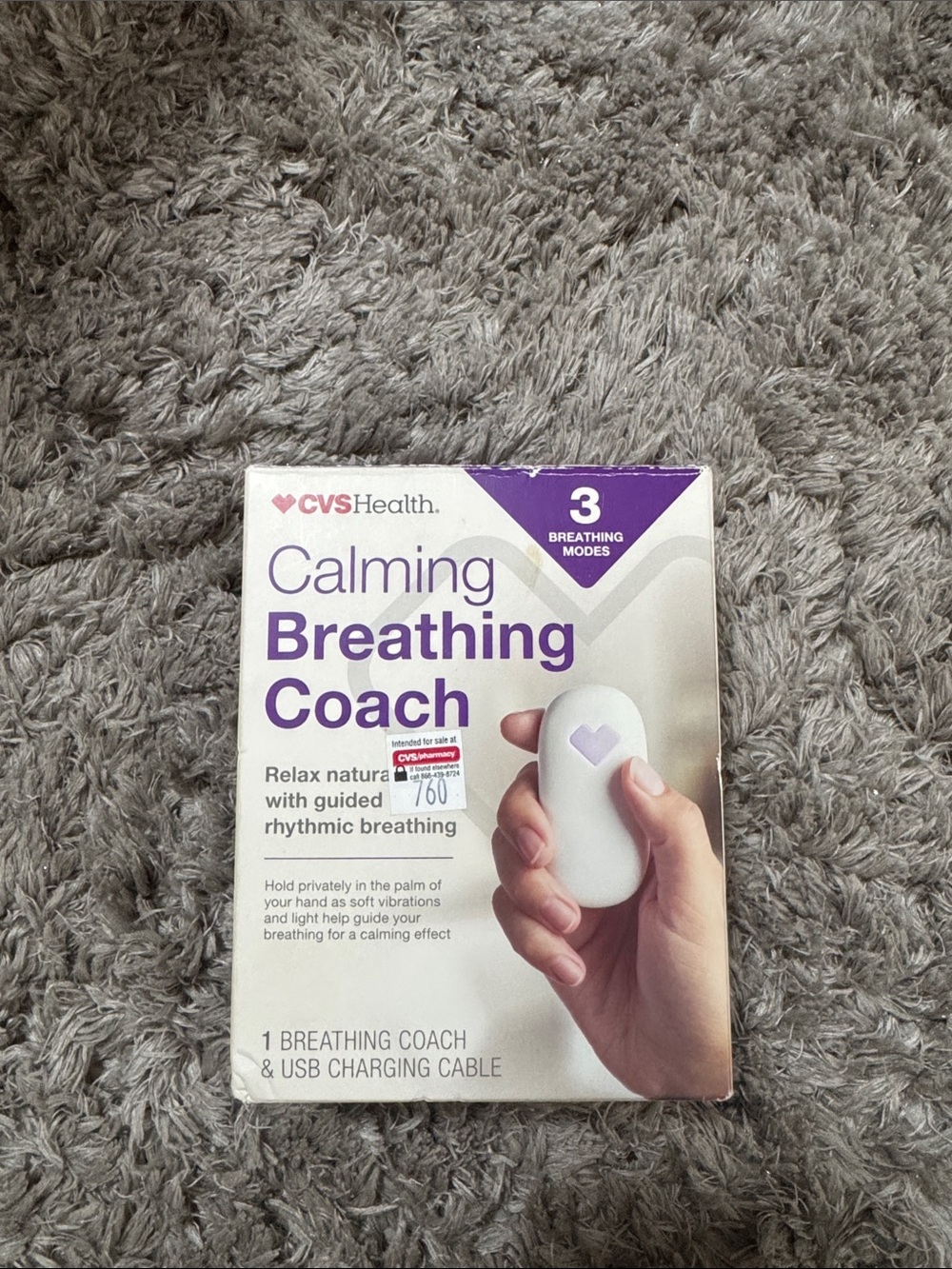 CVS Health Calming Breathing Coach - White with Purple Accent